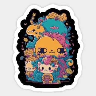 Cuteness Galore - Whimsical Kawaii Delights Sticker